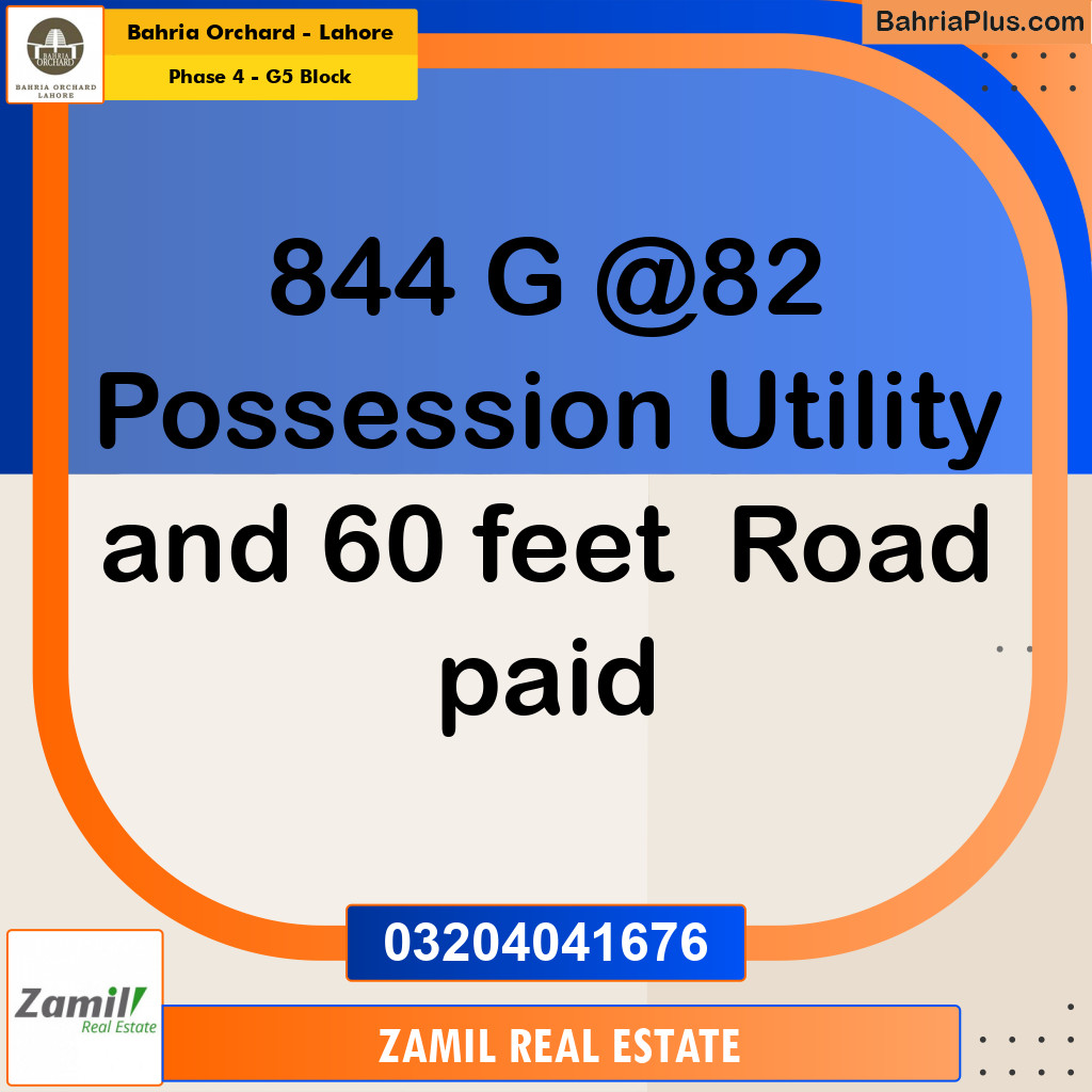 10 Marla Residential Plot for Sale in Phase 4 - G5 Block -  Bahria Orchard, Lahore - (BP-221237)