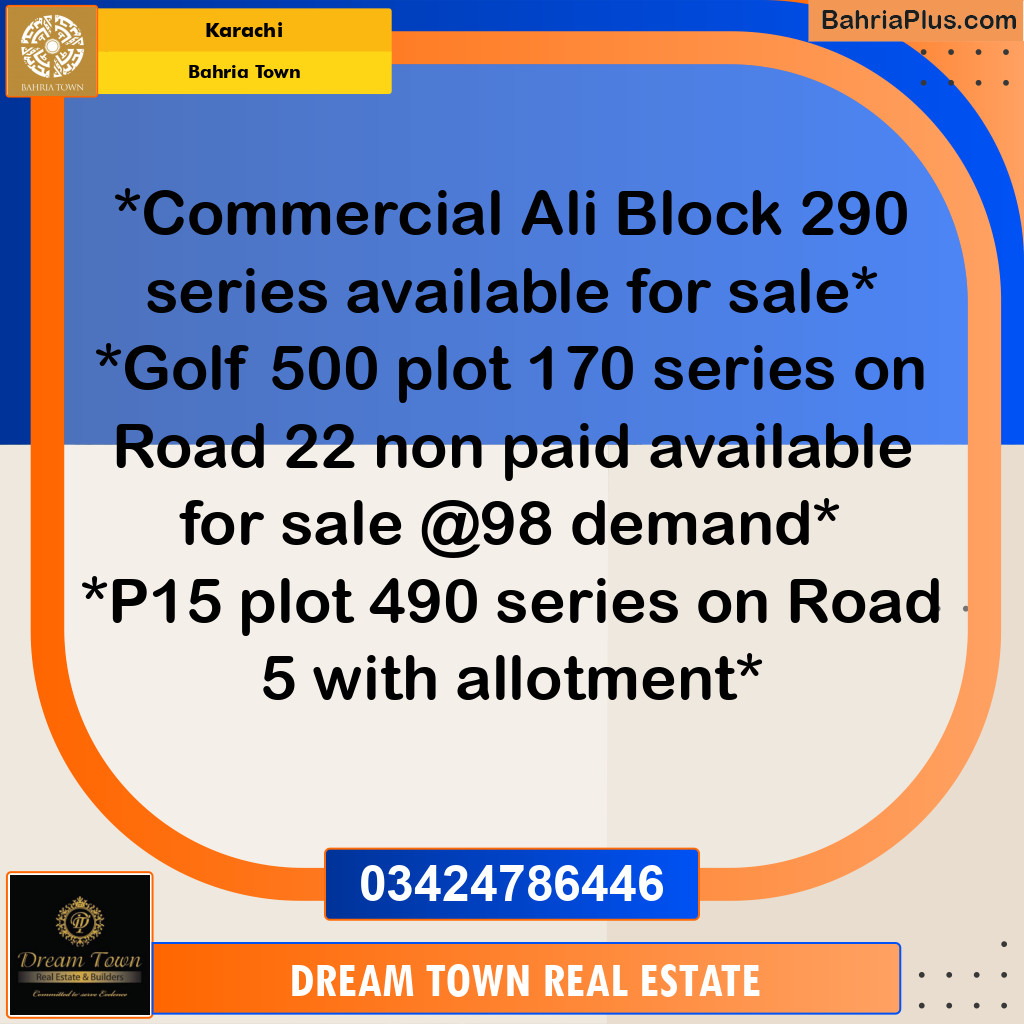 Residential Plot for Sale in Bahria Town, Karachi - (BP-221290)