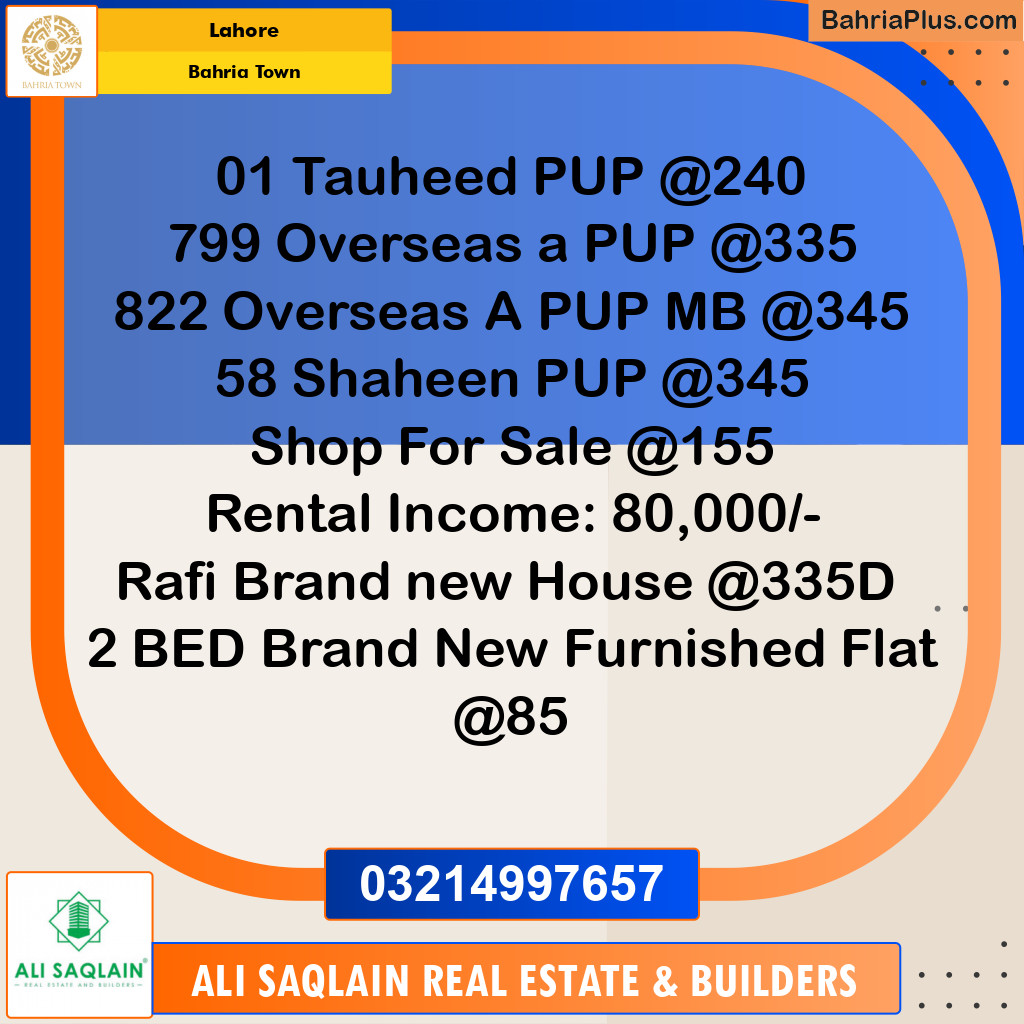 Residential Plot for Sale in Bahria Town, Lahore - (BP-221294)