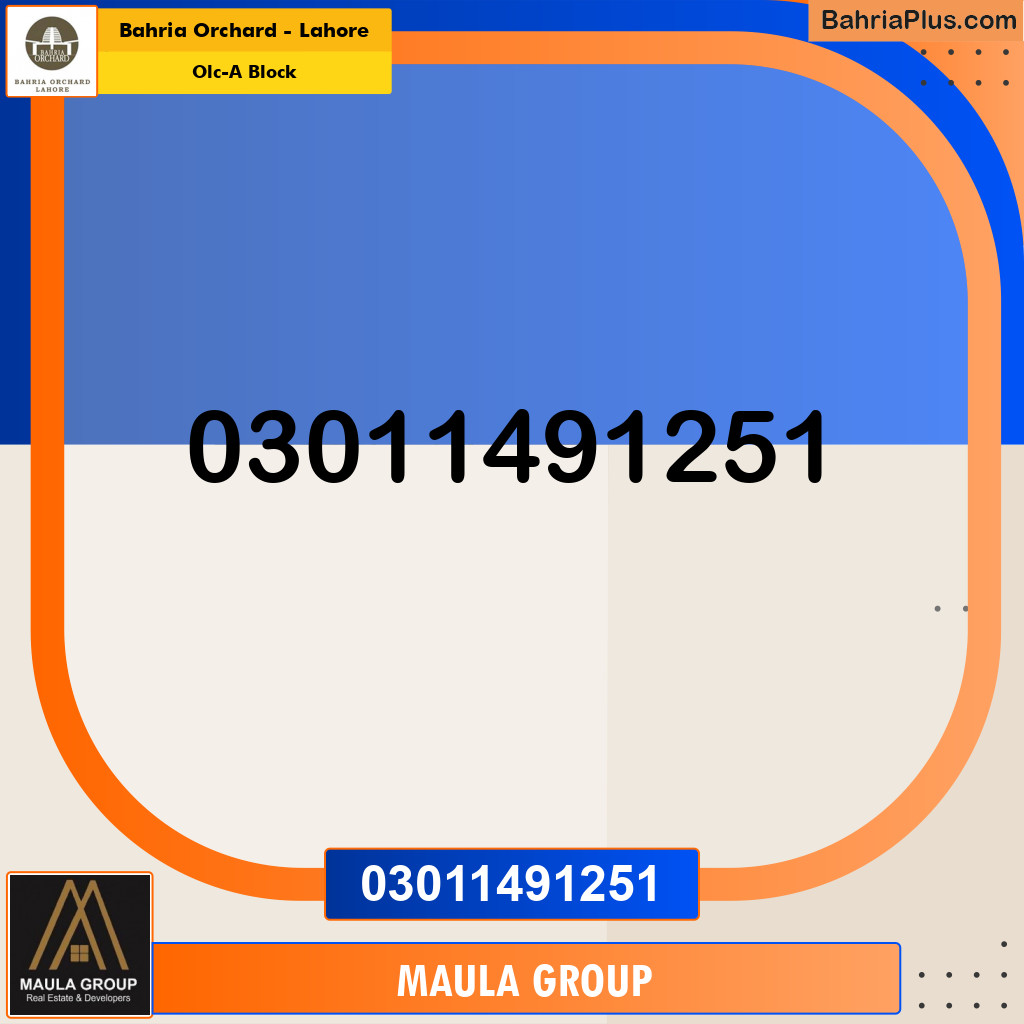 Residential Plot for Sale in OLC-A Block - Bahria Orchard, Lahore - (BP-221357)