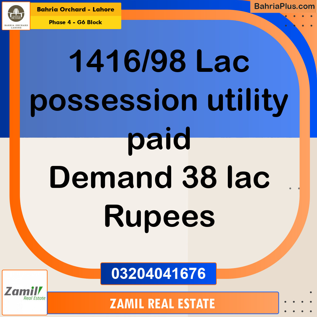 5 Marla Residential Plot for Sale in Phase 4 - G6 Block -  Bahria Orchard, Lahore - (BP-221391)