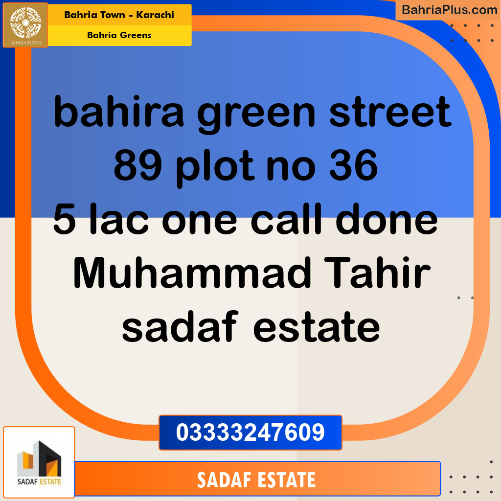 75 Sq. Yards Residential Plot for Sale in Bahria Greens - Bahria Town, Karachi - (BP-221453)