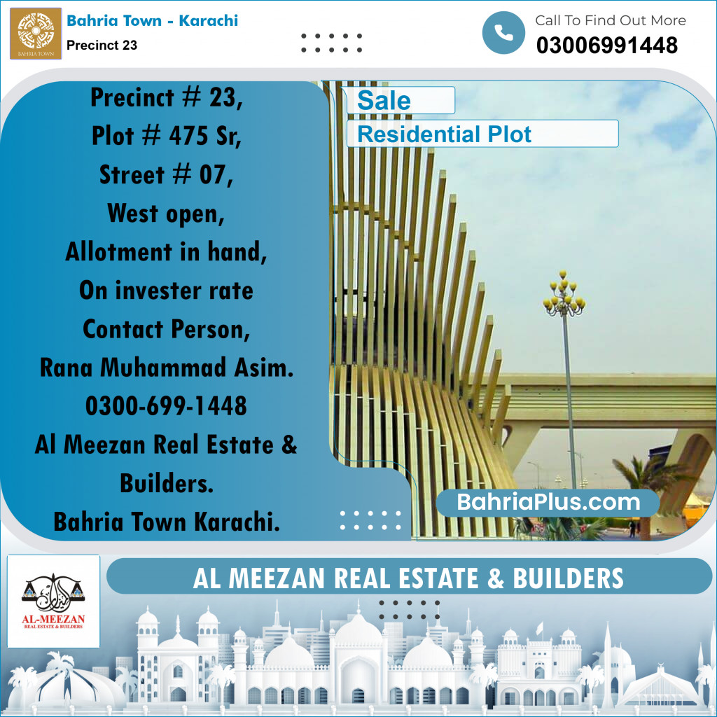 125 Sq. Yards Residential Plot for Sale in Precinct 23 -  Bahria Town, Karachi - (BP-221595)