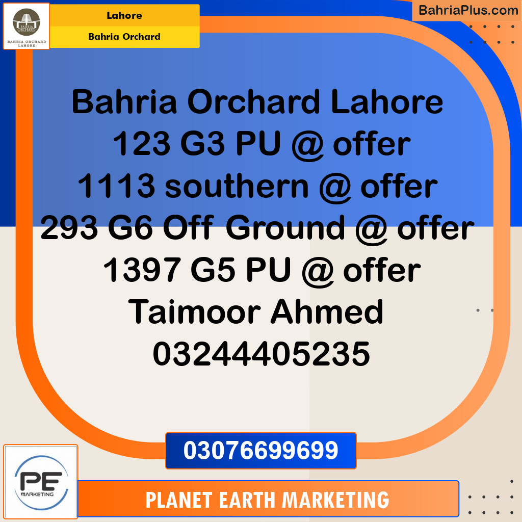 Residential Plot for Sale in Bahria Orchard, Lahore - (BP-221631)