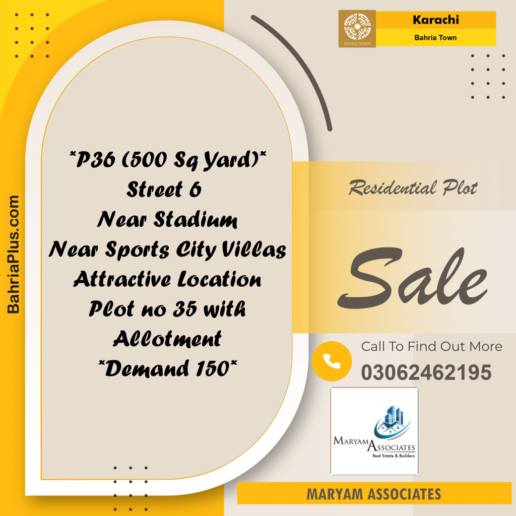 Residential Plot for Sale in Bahria Town, Karachi - (BP-221684)