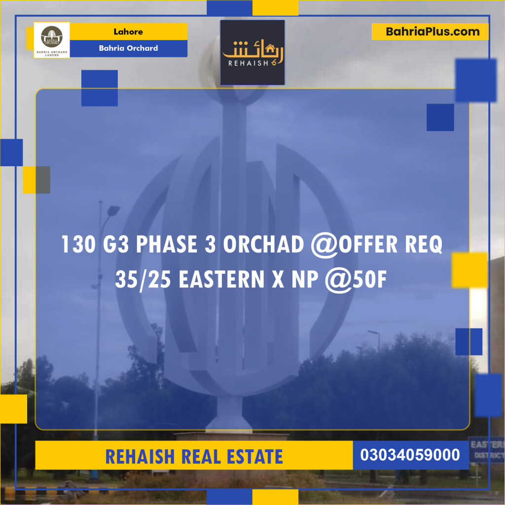 Residential Plot for Sale in Bahria Orchard, Lahore - (BP-221760)