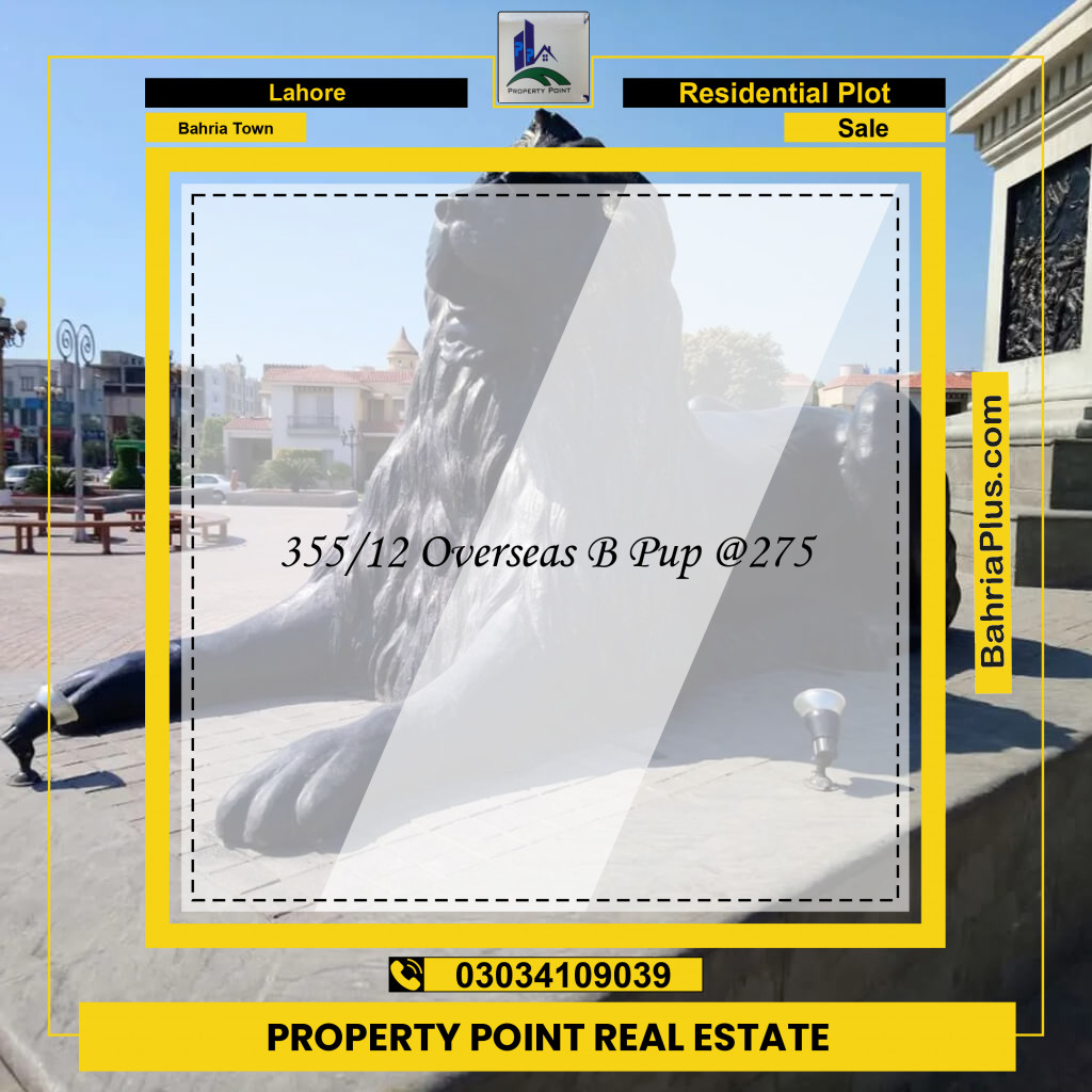 Residential Plot for Sale in Bahria Town, Lahore - (BP-221783)