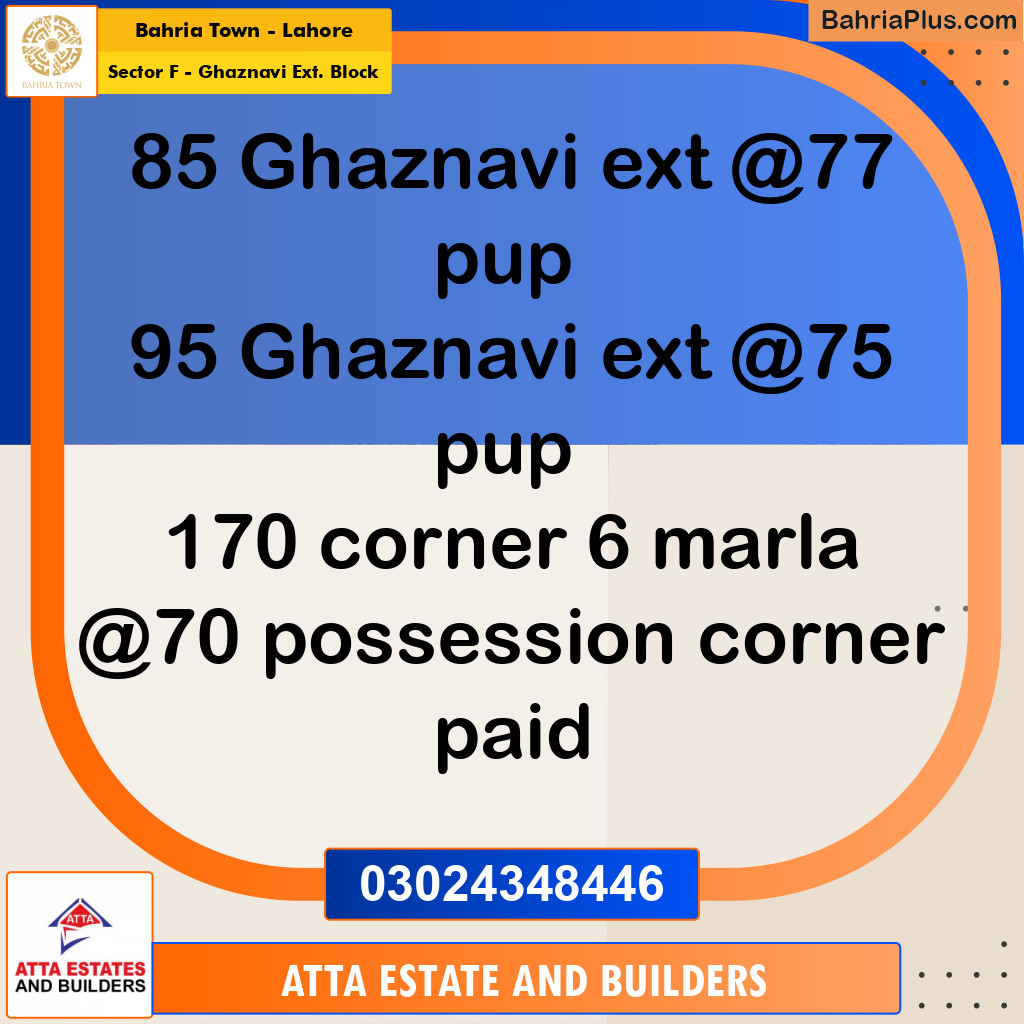 5 Marla Residential Plot for Sale in Sector F - Ghaznavi Ext. Block -  Bahria Town, Lahore - (BP-221830)