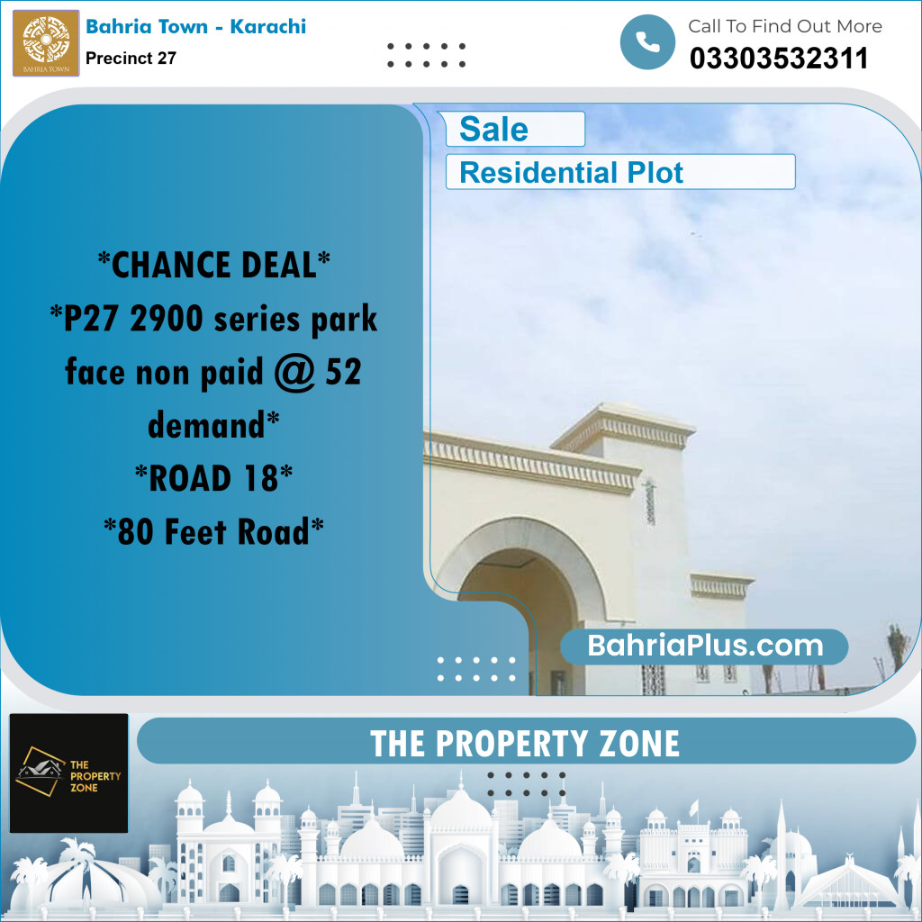 125 Sq. Yards Residential Plot for Sale in Precinct 27 -  Bahria Town, Karachi - (BP-221927)