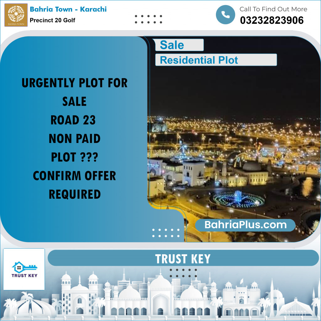 500 Sq. Yards Residential Plot for Sale in Precinct 20 Golf -  Bahria Town, Karachi - (BP-221997)