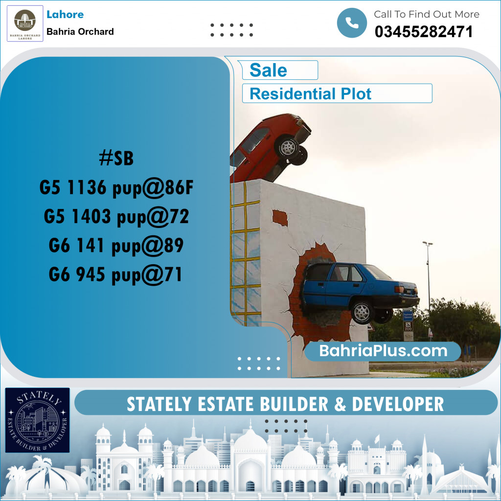 Residential Plot for Sale in Bahria Orchard, Lahore - (BP-222035)