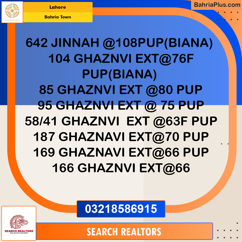 Residential Plot for Sale in Bahria Town, Lahore - (BP-222037)