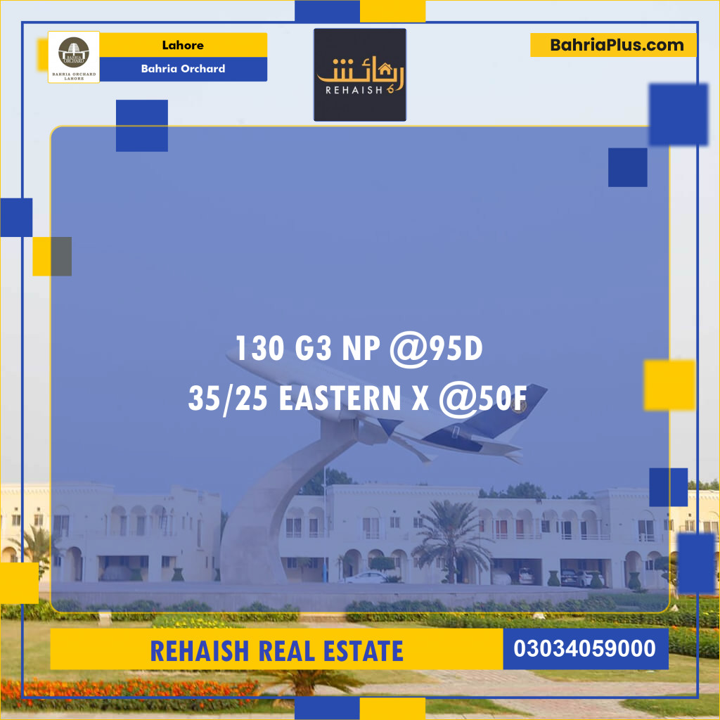 Residential Plot for Sale in Bahria Orchard, Lahore - (BP-222100)