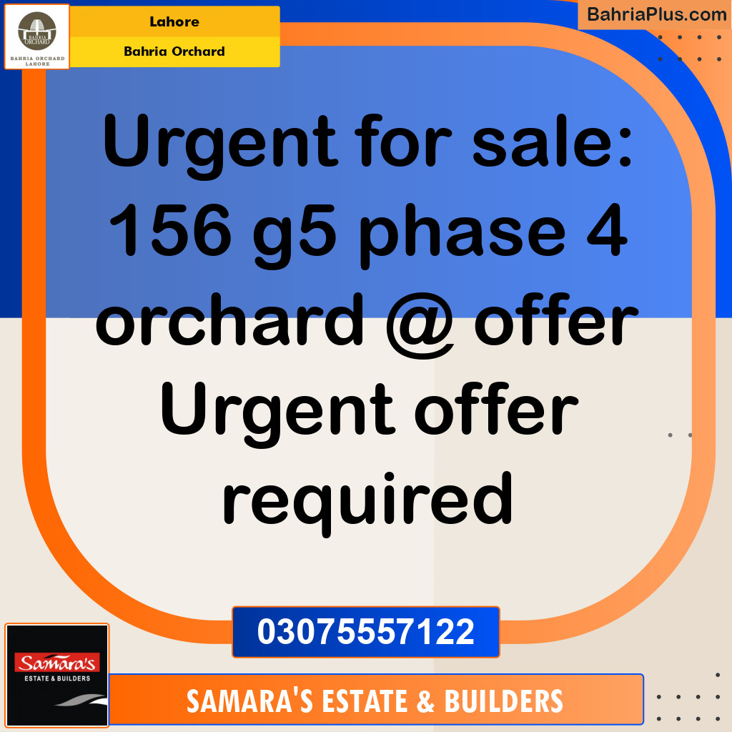 Residential Plot for Sale in Bahria Orchard, Lahore - (BP-222145)