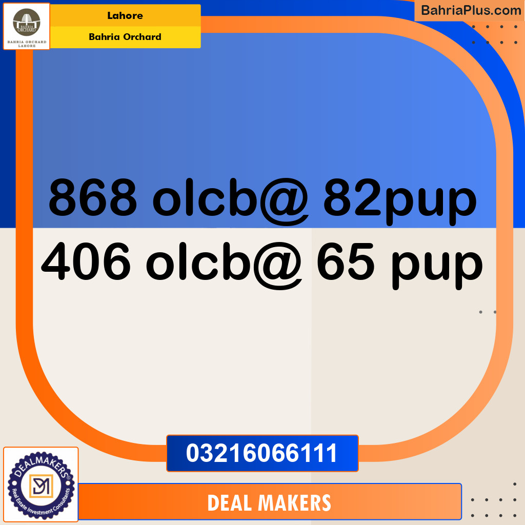 Residential Plot for Sale in Bahria Orchard, Lahore - (BP-222276)