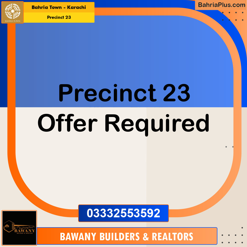 125 Sq. Yards Residential Plot for Sale in Precinct 23 -  Bahria Town, Karachi - (BP-222307)