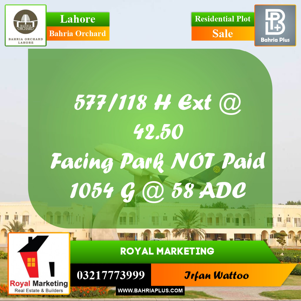 Residential Plot for Sale in Bahria Orchard, Lahore - (BP-222328)