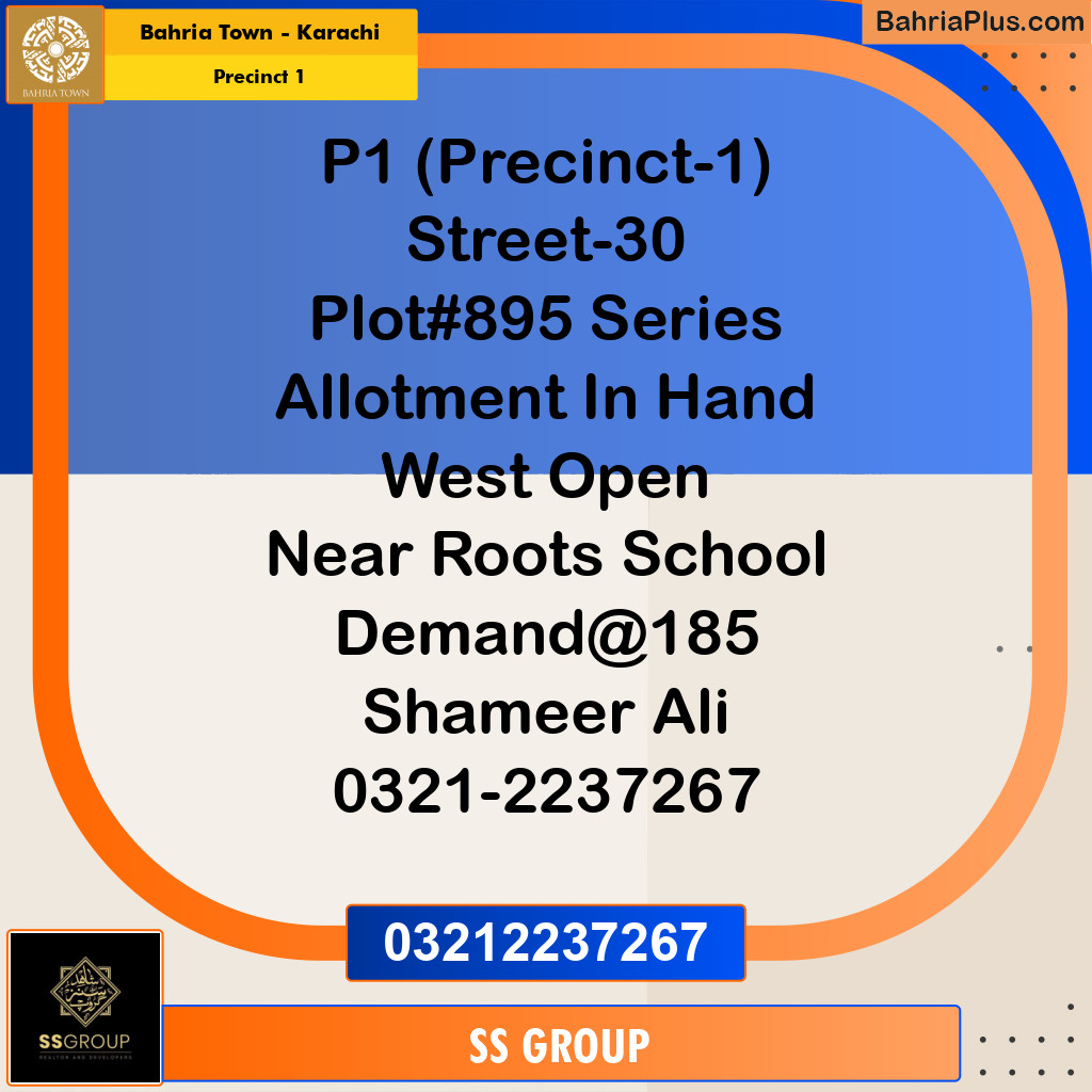 272 Sq. Yards Residential Plot for Sale in Precinct 1 -  Bahria Town, Karachi - (BP-222350)