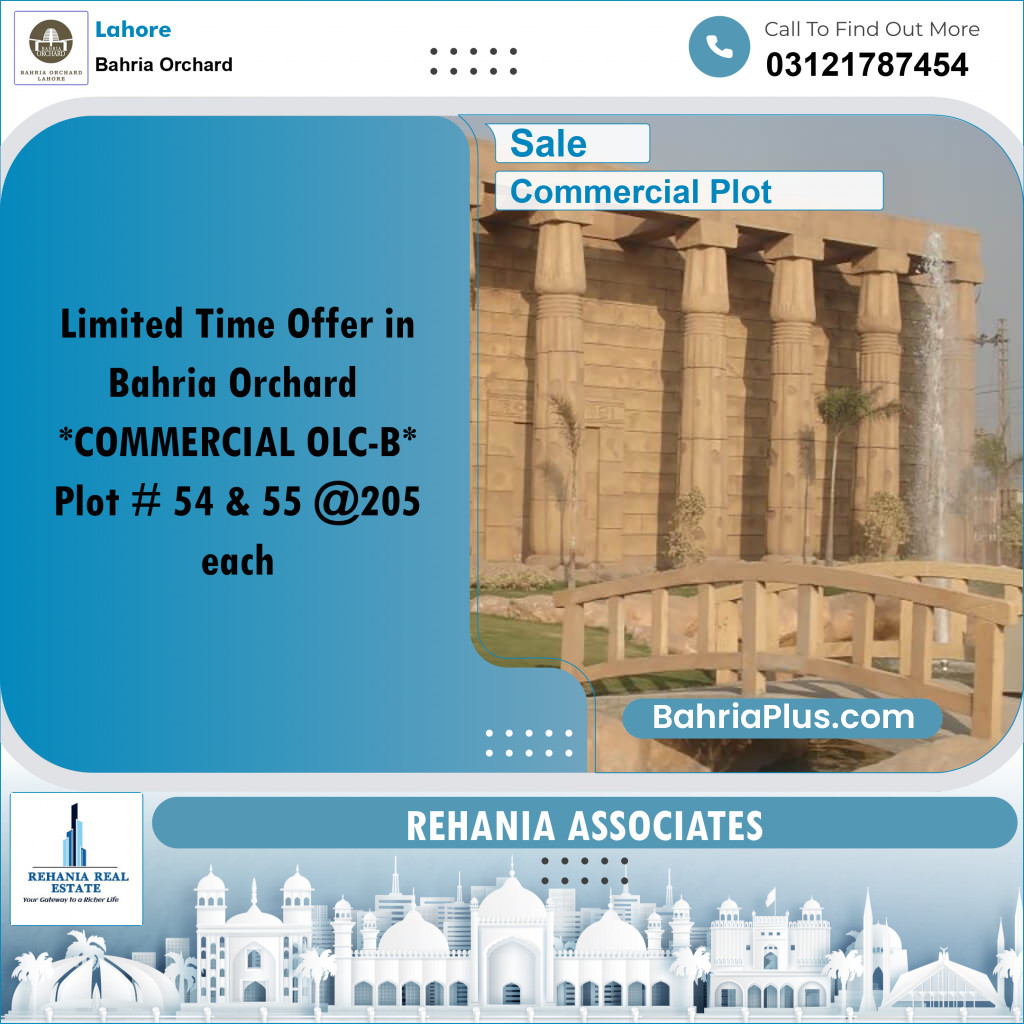 Commercial Plot for Sale in Bahria Orchard, Lahore - (BP-222360)