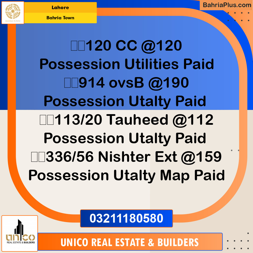 Residential Plot for Sale in Bahria Town, Lahore - (BP-222369)
