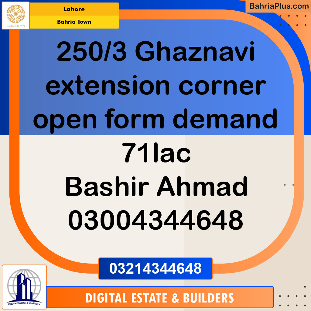 5 Marla Residential Plot for Sale in Bahria Town, Lahore - (BP-222413)