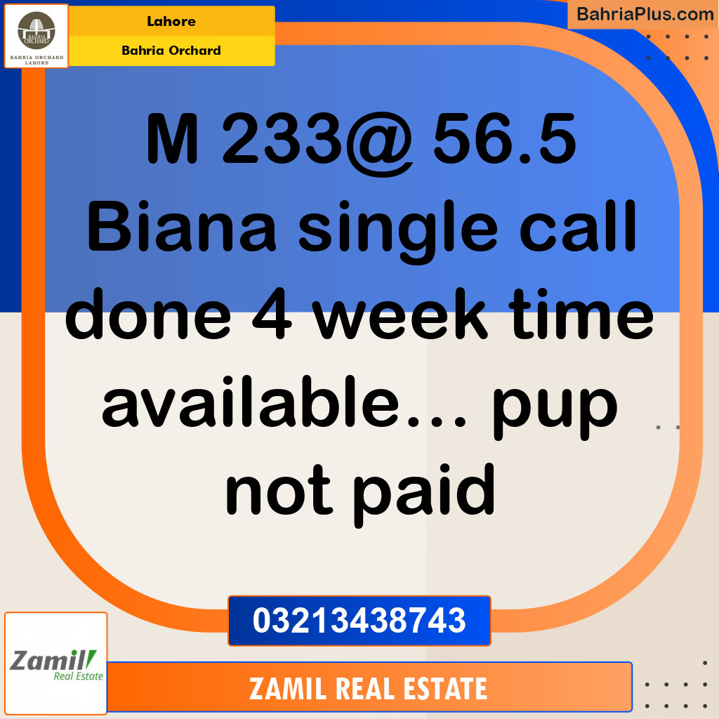 5 Marla Residential Plot for Sale in Bahria Orchard, Lahore - (BP-222448)