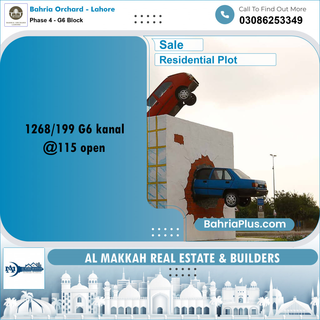 1 Kanal Residential Plot for Sale in Phase 4 - G6 Block -  Bahria Orchard, Lahore - (BP-222475)
