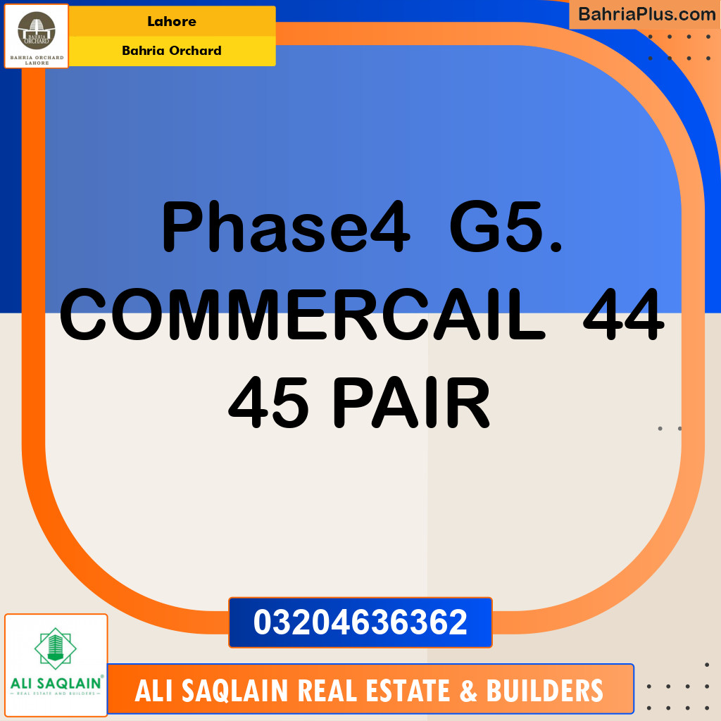 5 Marla Commercial Plot for Sale in Bahria Orchard, Lahore - (BP-222500)