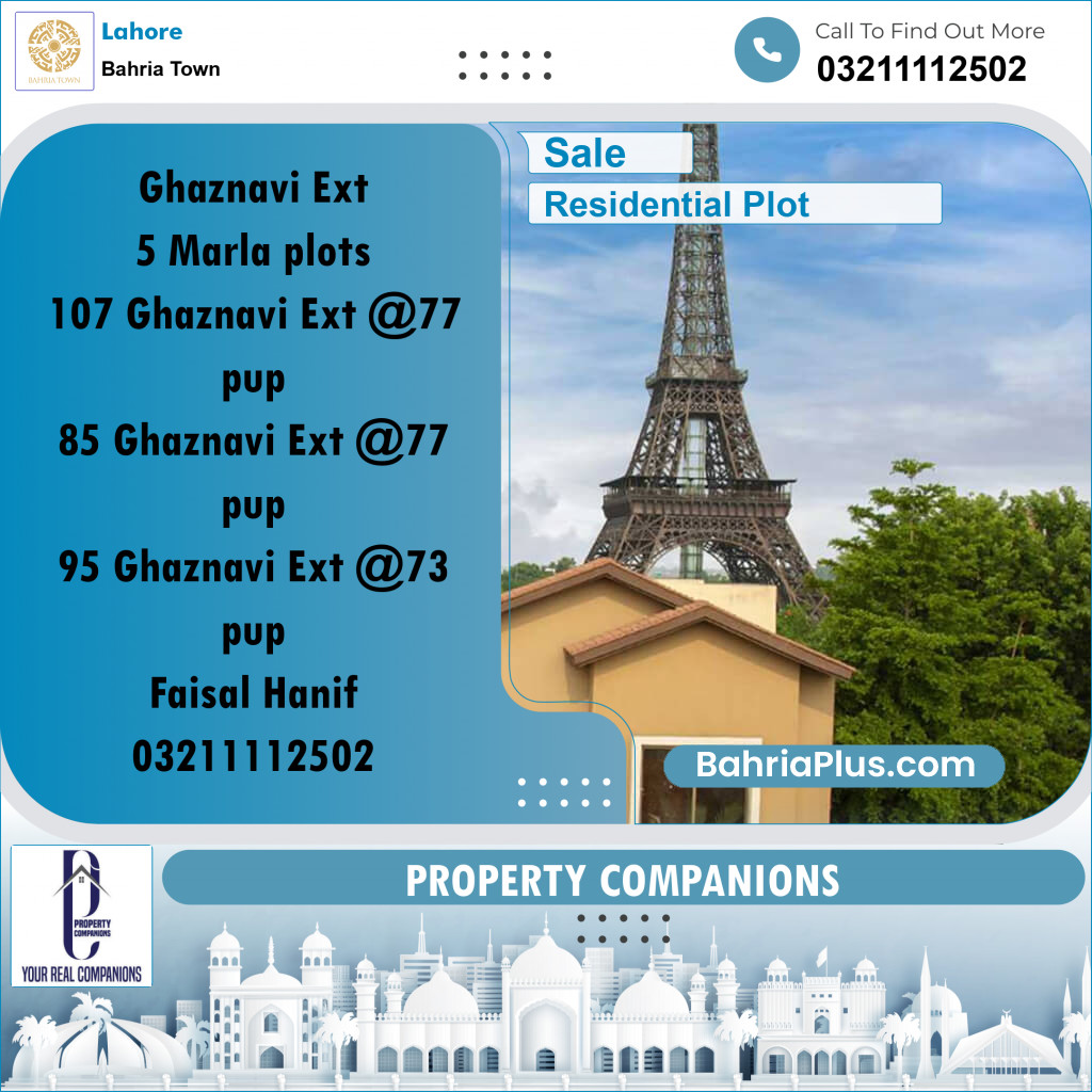 Residential Plot for Sale in Bahria Town, Lahore - (BP-222604)