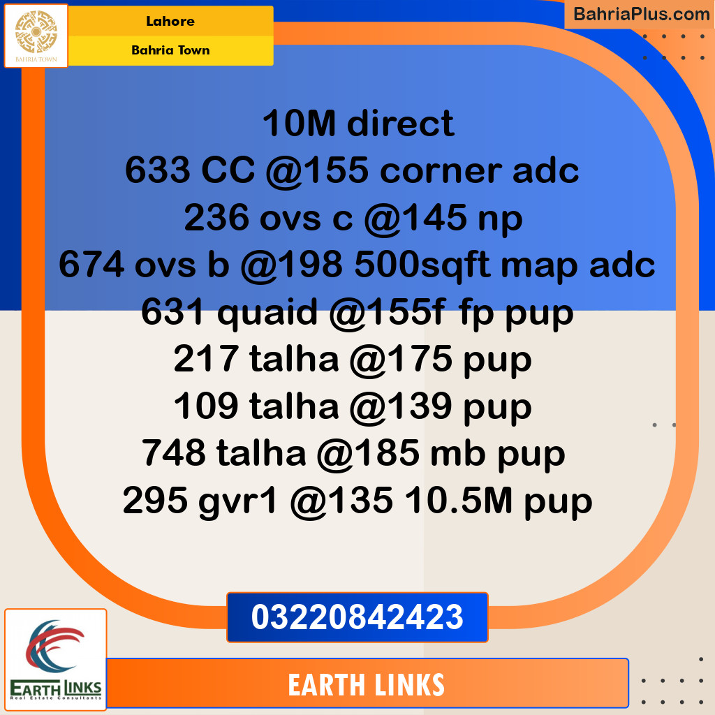 Residential Plot for Sale in Bahria Town, Lahore - (BP-222631)