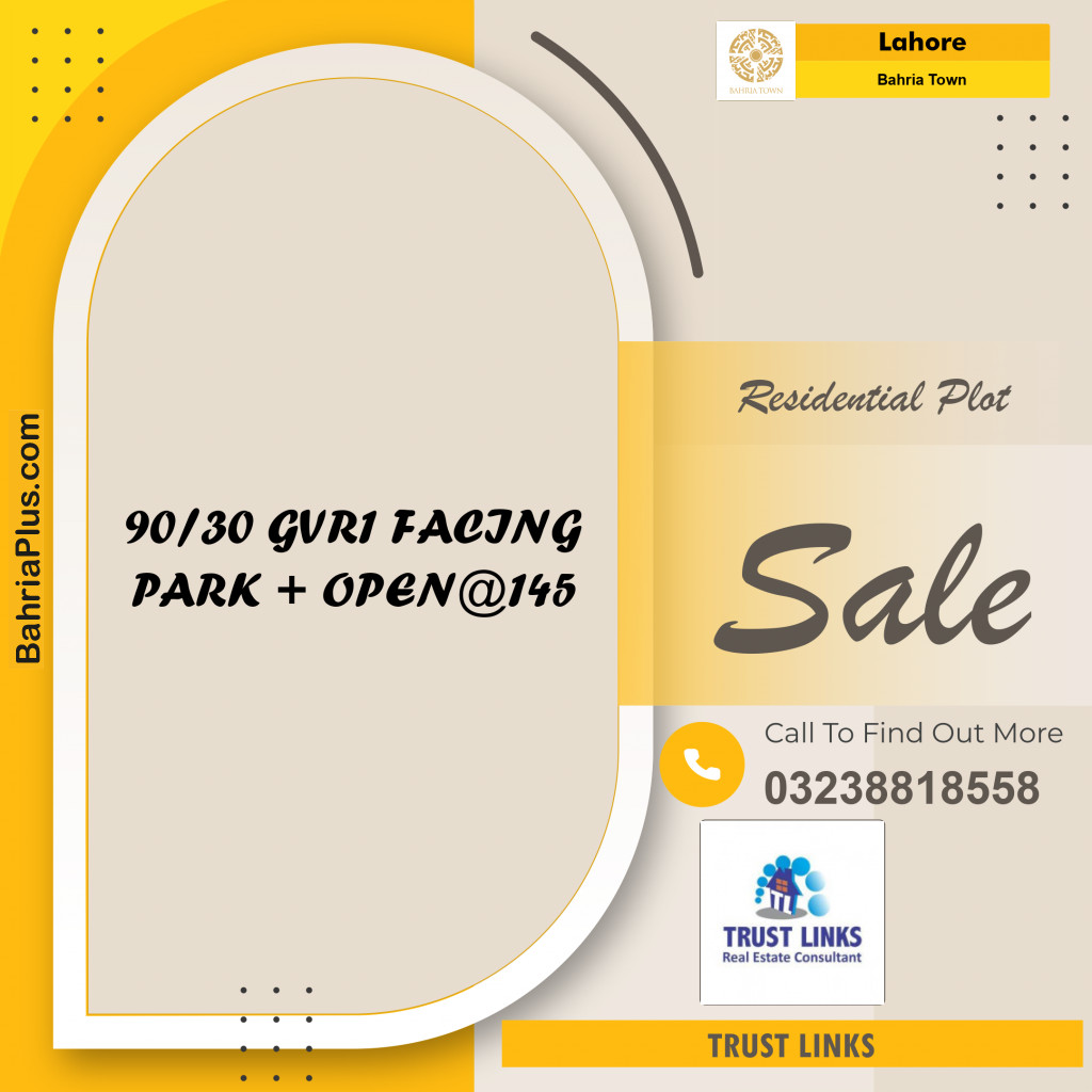Residential Plot for Sale in Bahria Town, Lahore - (BP-222656)