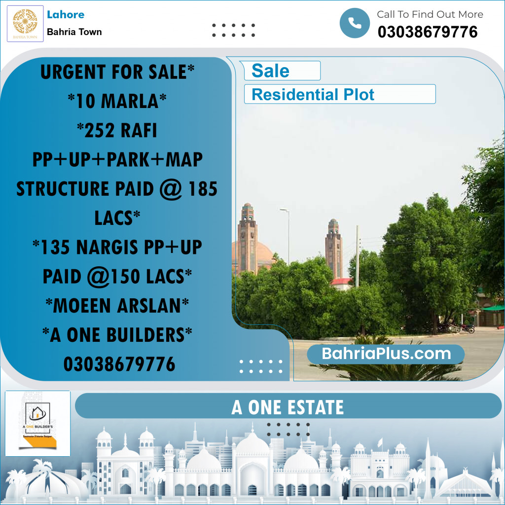 Residential Plot for Sale in Bahria Town, Lahore - (BP-222665)