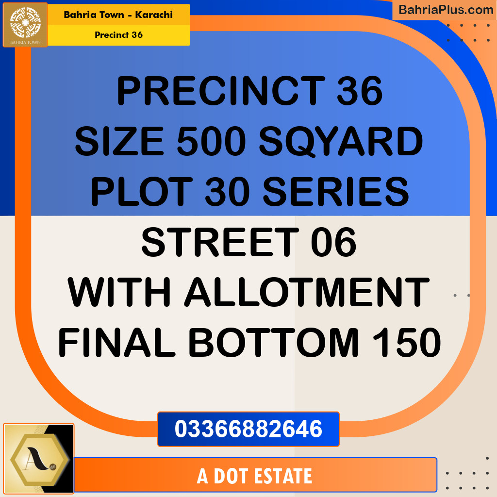 500 Sq. Yards Residential Plot for Sale in Precinct 36 -  Bahria Town, Karachi - (BP-222781)