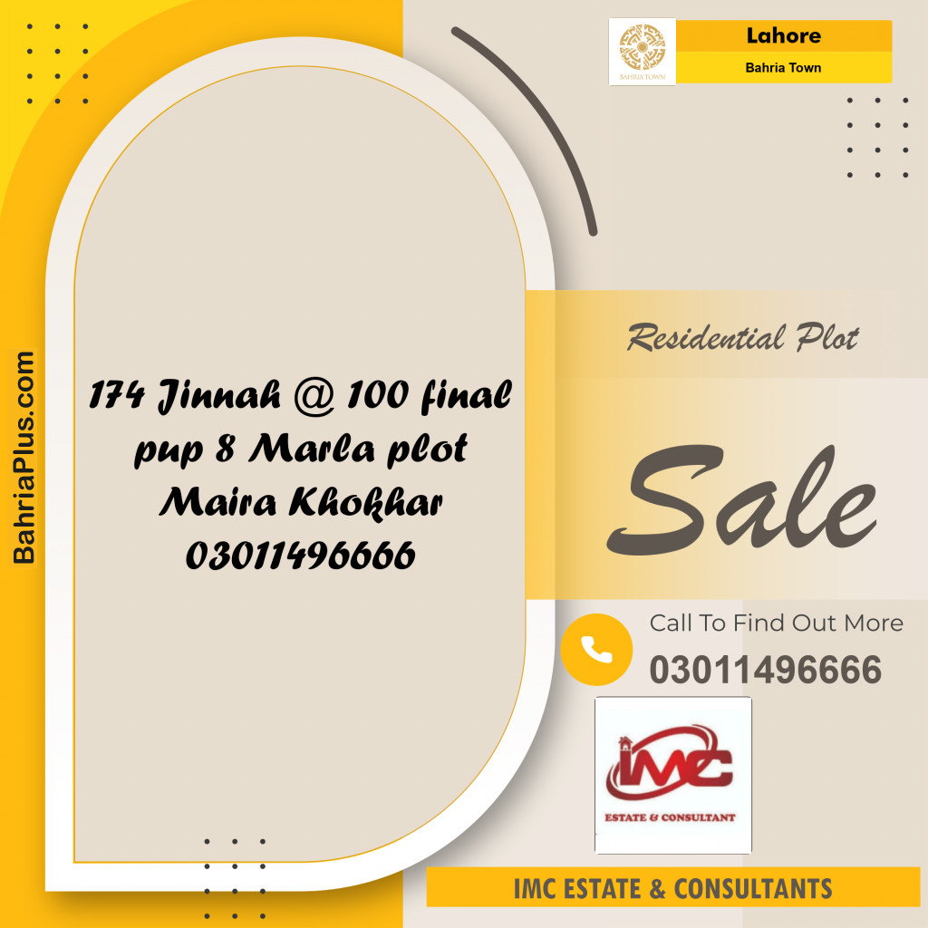 Residential Plot for Sale in Bahria Town, Lahore - (BP-222875)