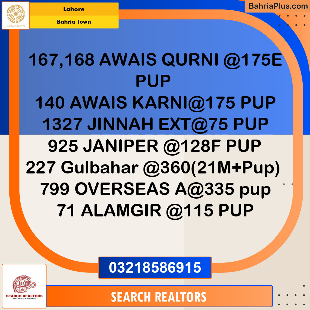 Residential Plot for Sale in Bahria Town, Lahore - (BP-222908)