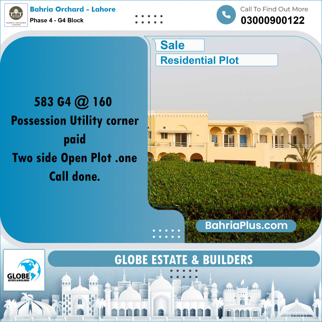 1 Kanal Residential Plot for Sale in Phase 4 - G4 Block -  Bahria Orchard, Lahore - (BP-222945)