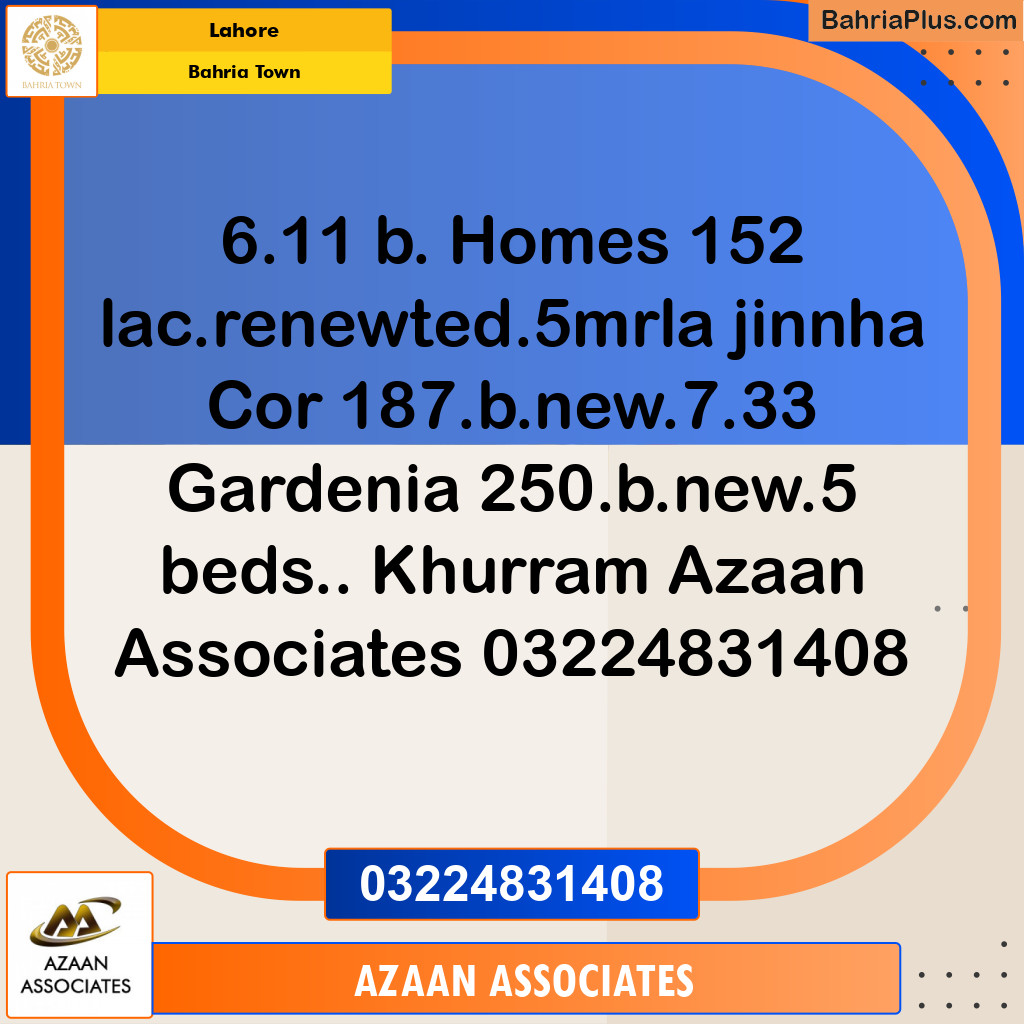 Residential House for Sale in Bahria Town, Lahore - (BP-222947)