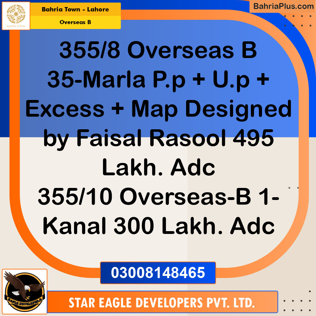 35 Marla Residential Plot for Sale in Overseas B -  Bahria Town, Lahore - (BP-222967)