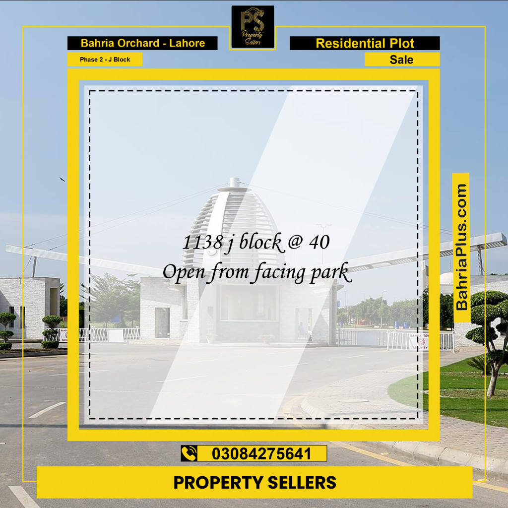 5 Marla Residential Plot for Sale in Phase 2 - J Block -  Bahria Orchard, Lahore - (BP-222975)