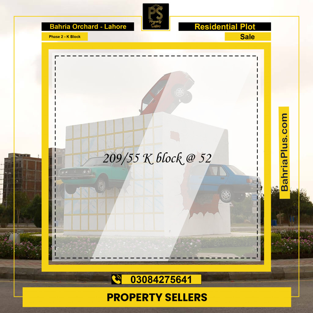 5 Marla Residential Plot for Sale in Phase 2 - K Block -  Bahria Orchard, Lahore - (BP-222976)