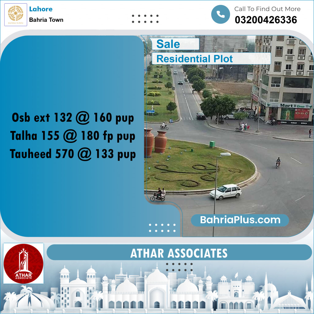 Residential Plot for Sale in Bahria Town, Lahore - (BP-222984)