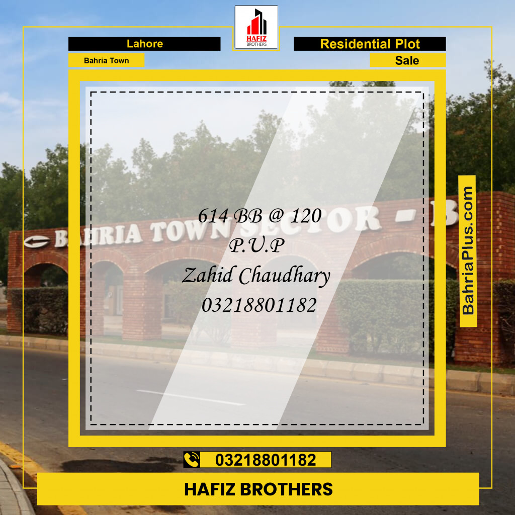 5 Marla Residential Plot for Sale in Bahria Town, Lahore - (BP-222988)