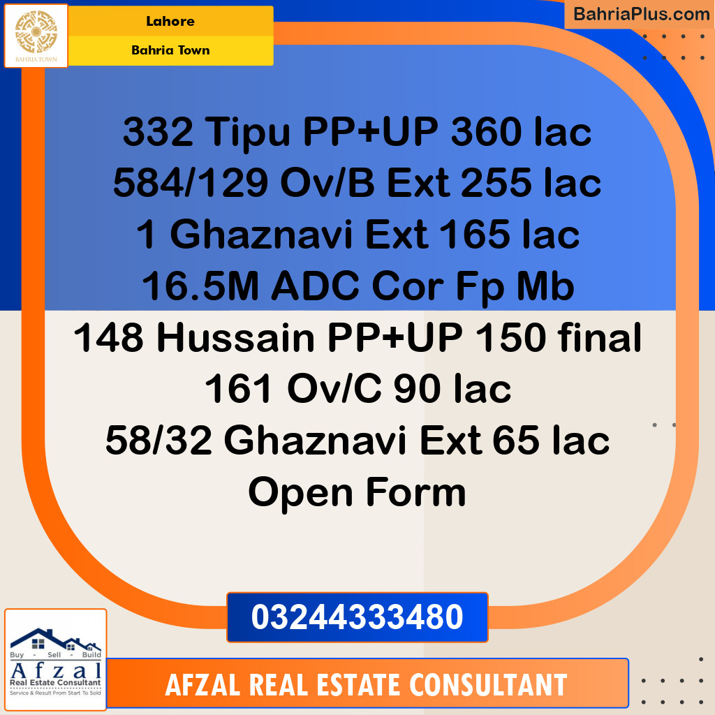 Residential Plot for Sale in Bahria Town, Lahore - (BP-223035)