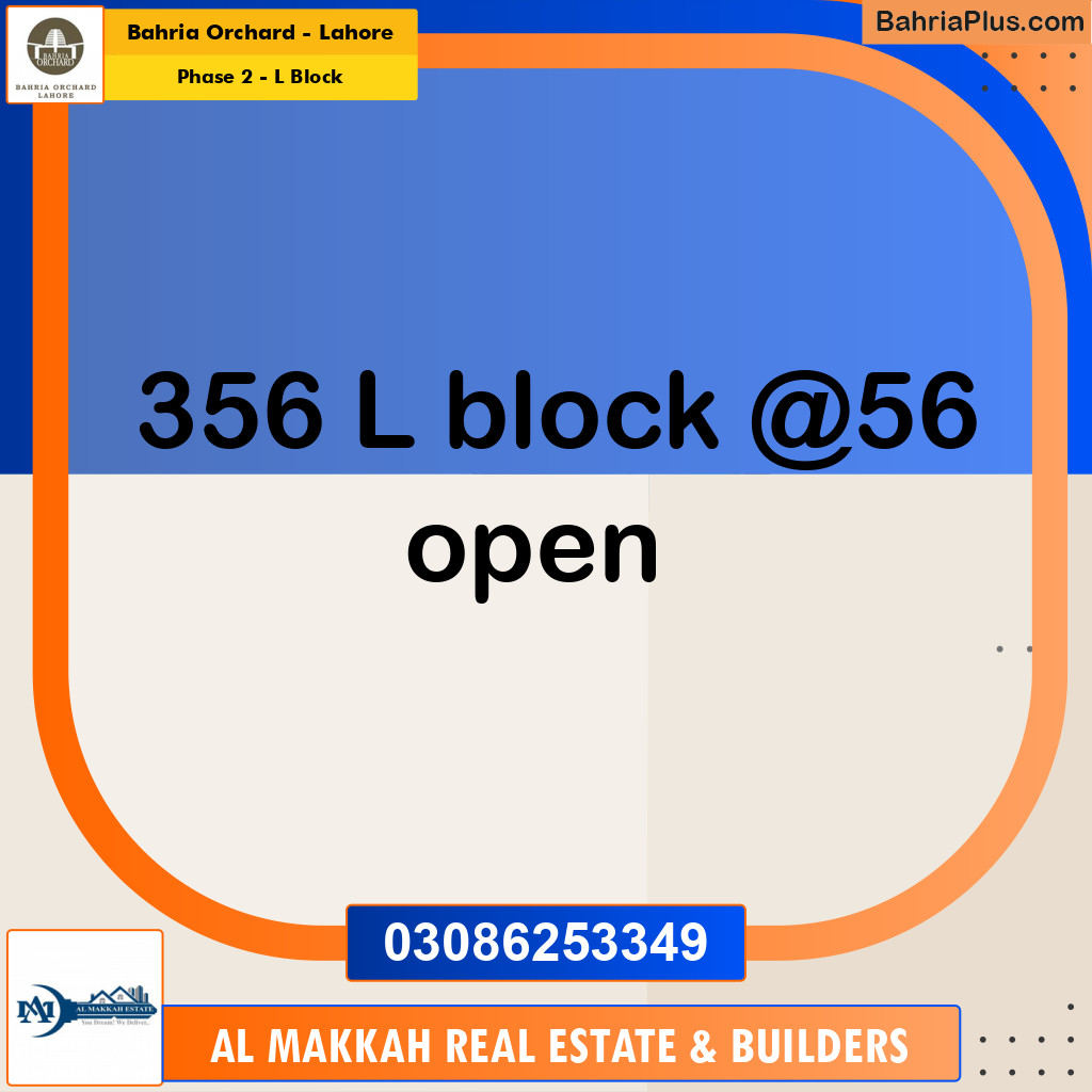 5 Marla Residential Plot for Sale in Phase 2 - L Block -  Bahria Orchard, Lahore - (BP-223054)