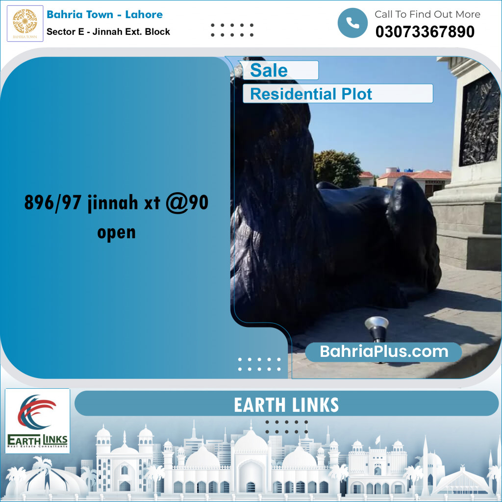 5 Marla Residential Plot for Sale in Sector E - Jinnah Ext. Block - Bahria Town, Lahore - (BP-223101)