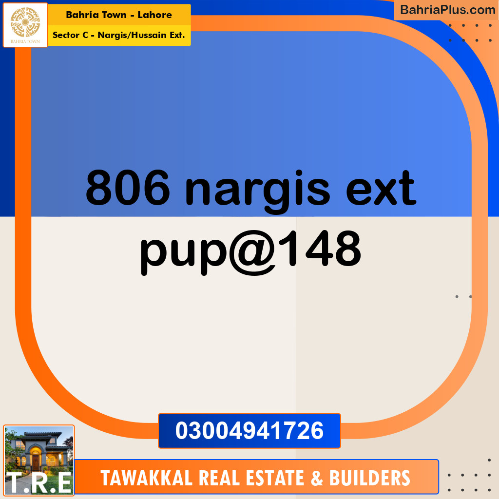 1 Kanal Residential Plot for Sale in Sector C - Nargis/Hussain Ext. - Bahria Town, Lahore - (BP-223105)