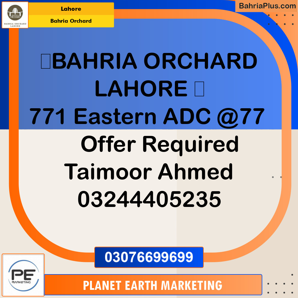 Residential Plot for Sale in Bahria Orchard, Lahore - (BP-223110)