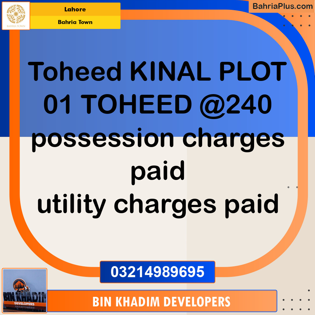 Residential Plot for Sale in Bahria Town, Lahore - (BP-223124)