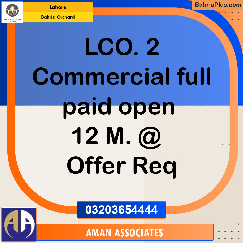 Commercial House for Sale in Bahria Orchard, Lahore - (BP-223210)