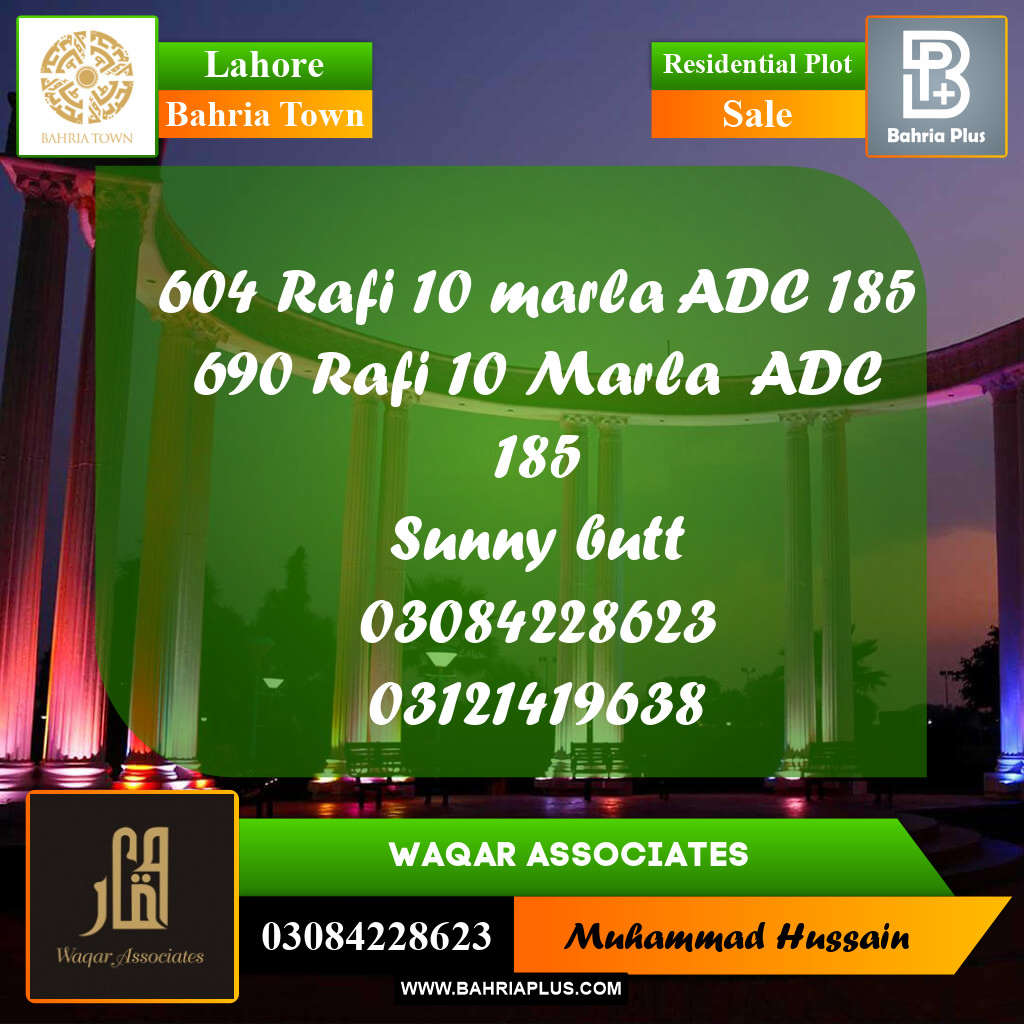 Residential Plot for Sale in Bahria Town, Lahore - (BP-223224)